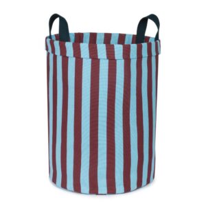 GRAND PANIER DE RANGEMENT ROND BURGUNDY BLUE STRIPES