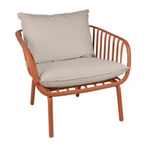 FAUTEUIL EXTERIEUR 2 COUSSIN LUMI TERRACOTTA