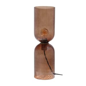 LAMPE DE TABLE EN VERRE GIGI MARRON