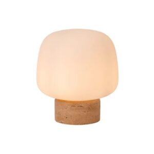 LAMPE DE TABLE EN VERRE COULEUR OPALINE